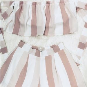 Striped two piece set